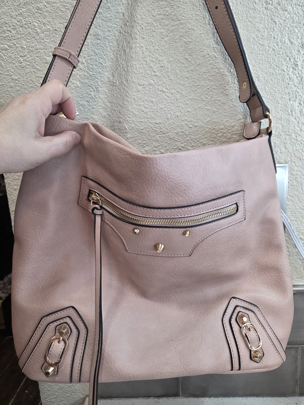 Blush Pink Hobo Bag